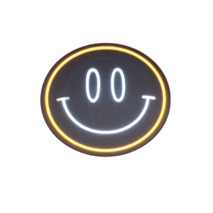 LED Neon Akryl Spegel Bord/ Vägglampa Smiley Emoji Spegel för wholesale av Amber Bright Creations