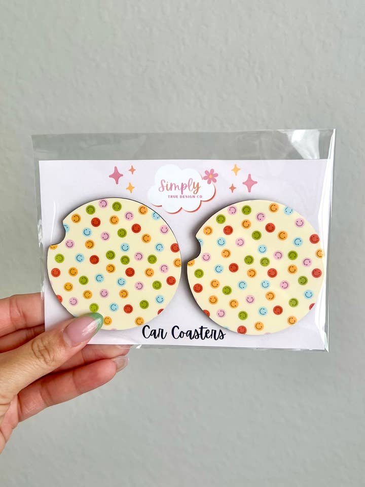 Posavasos para Coche Sonrisas Coloridas para venta al por mayor de Simply True Design Co.