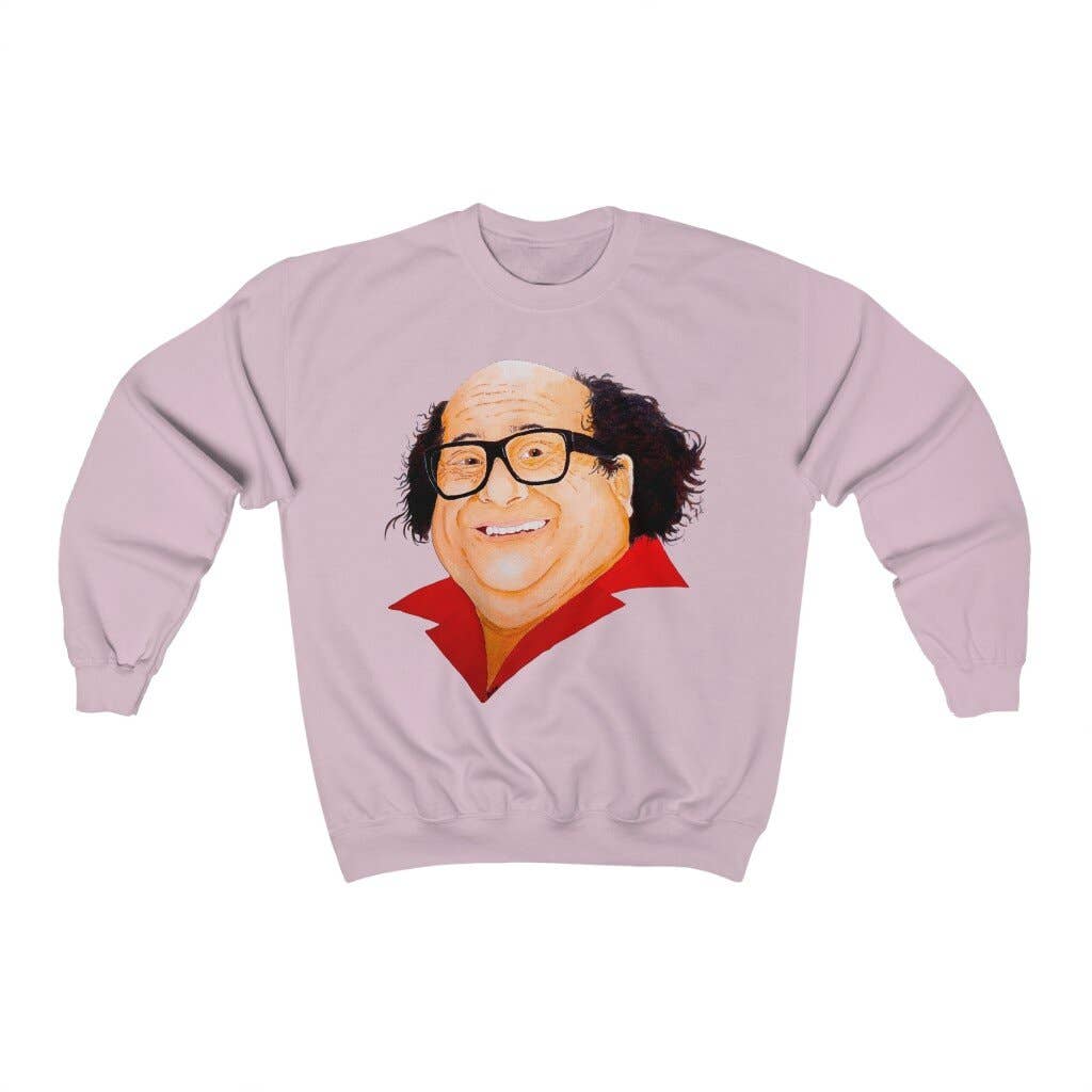 Watercolors by Joshy – Engroshandel Grafisk Sweatshirt - Unisex – Danny DeVito bærbar akvarel Crewneck Sweatshirt6