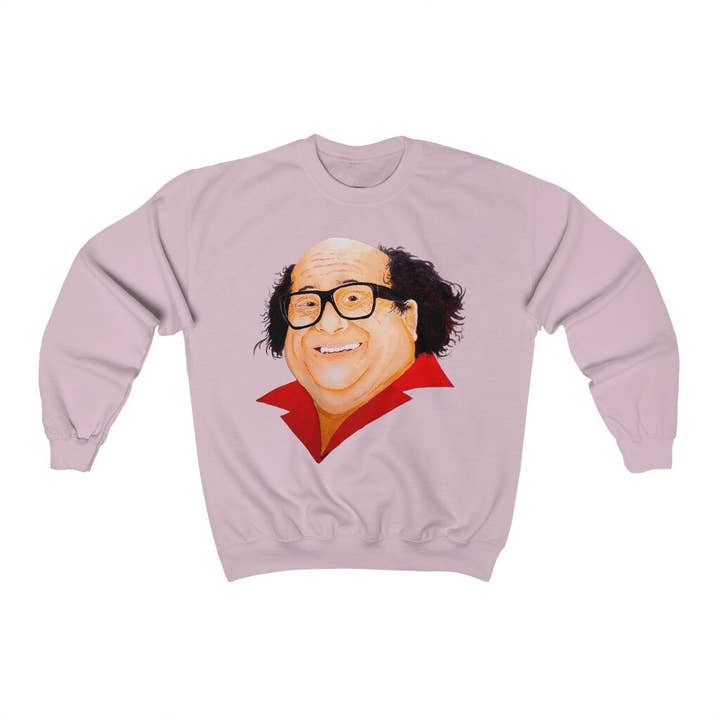 Watercolors by Joshy – Engroshandel Grafisk Sweatshirt - Unisex – Danny DeVito bærbar akvarel Crewneck Sweatshirt6