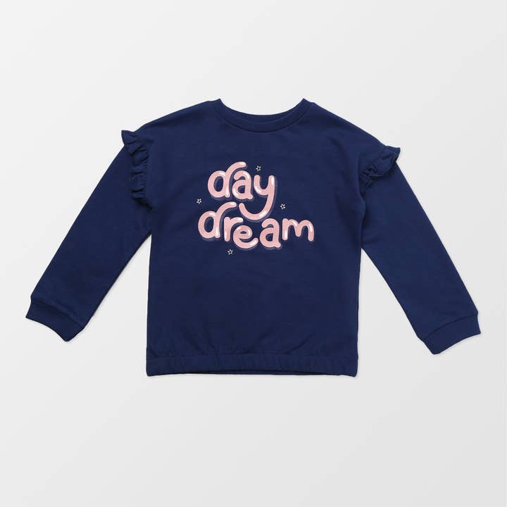 Felpa con stampa slogan sogno Navy Day per la vendita all'ingrosso da parte di Lilly and Sid