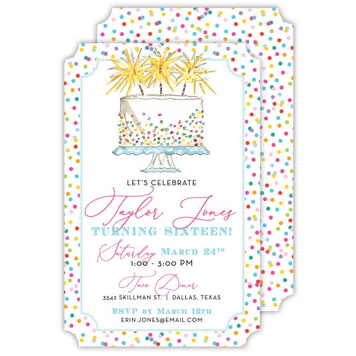 Bolo branco com estrelinhas grande corte plano por atacado de RosanneBeck Collections