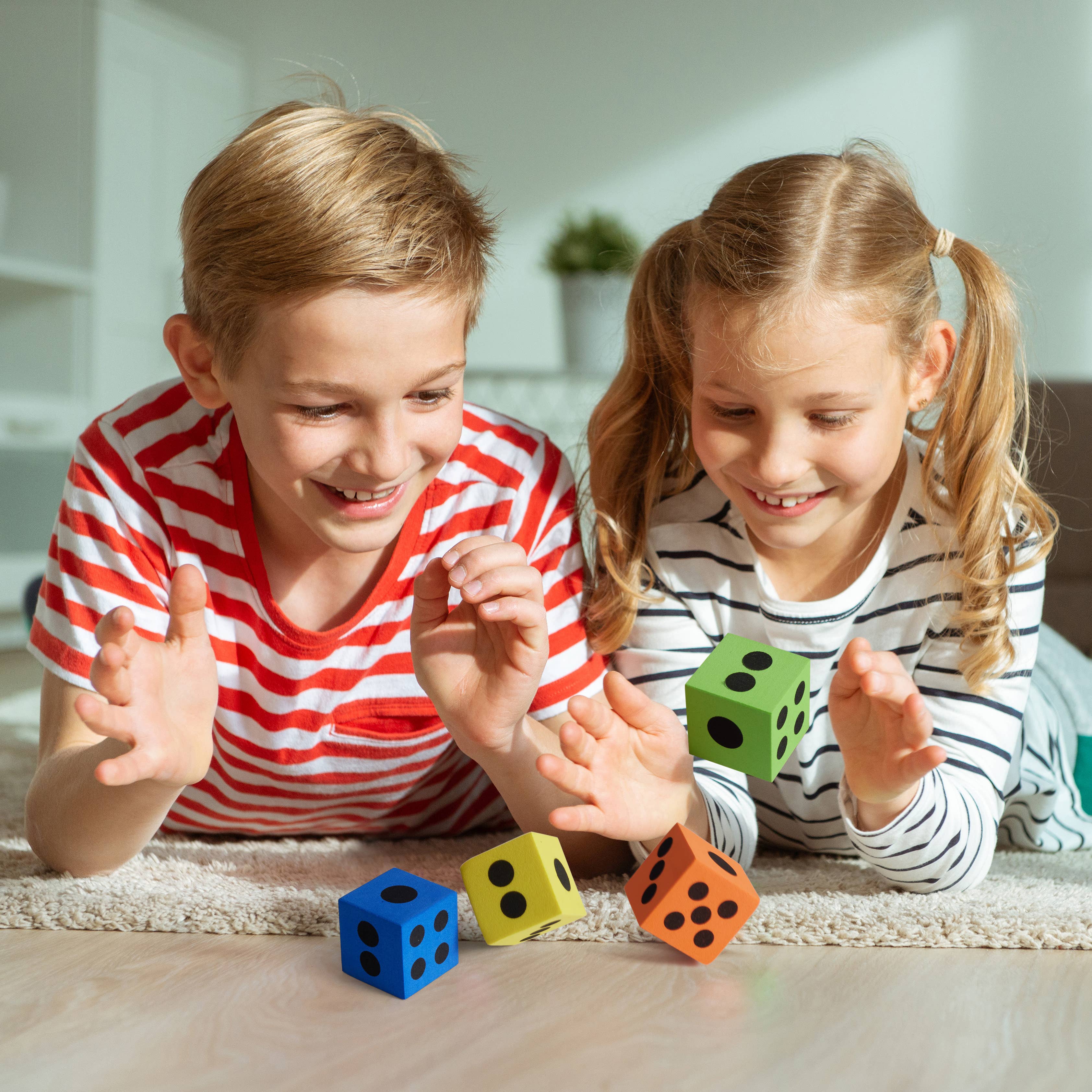 The Twiddlers – wholesale Dice – Pack of 48 Giant Foam Dice Set1