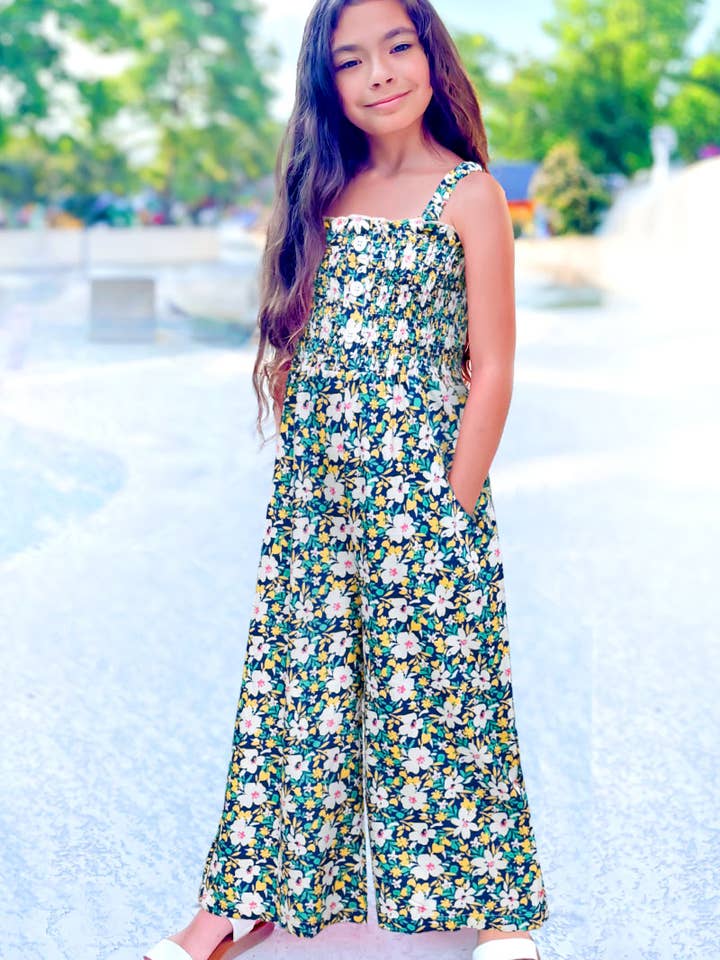 Mameluco para niña GKD-3103B-L32 con blusa y bolsillos laterales para venta al por mayor de Cutie Patootie Clothing