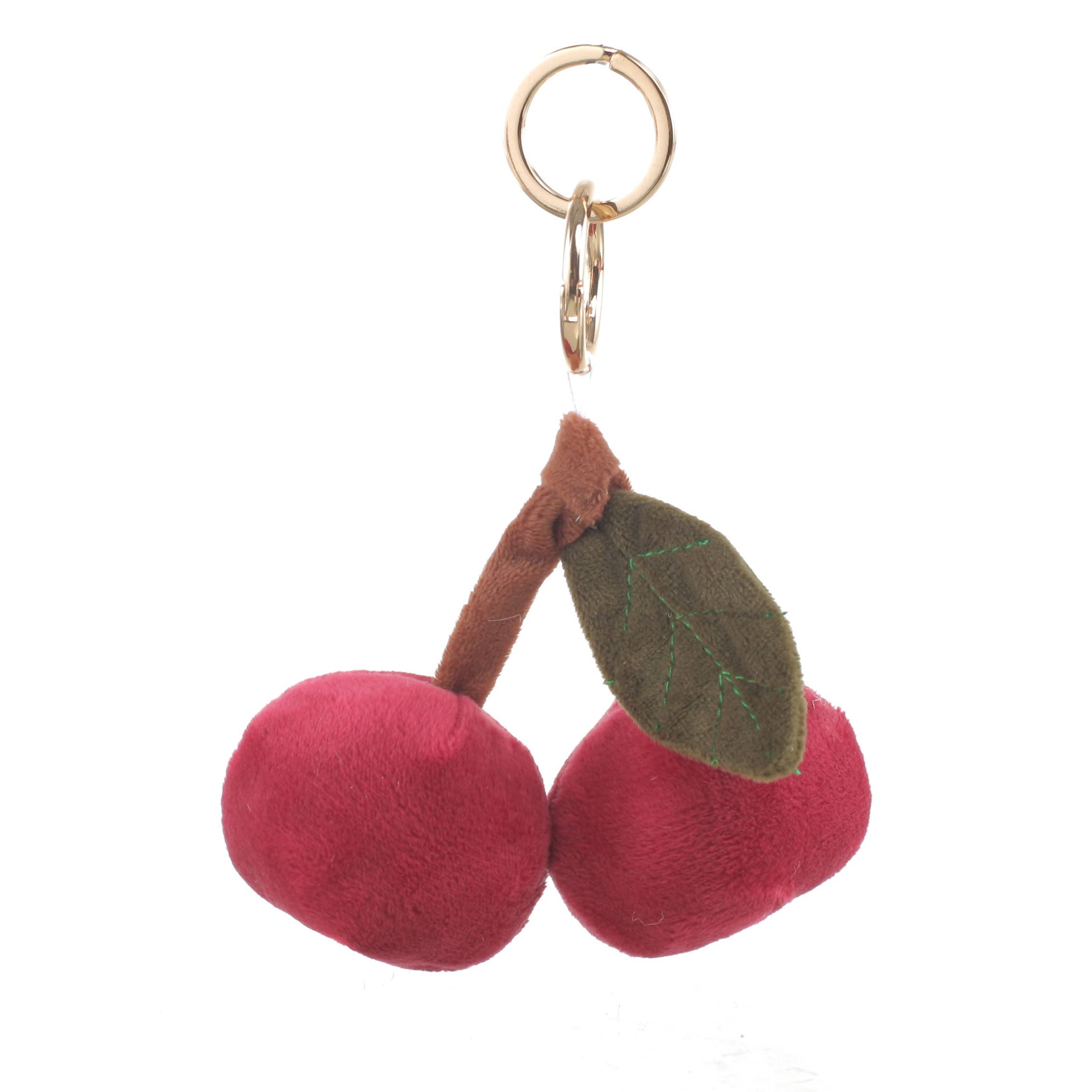 Bessie London - Wholesale Keychain - Women's - PLUSH CHERRY BAG CHARM3