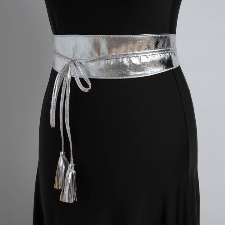 JUAN·JO GALLERY (Leather Gallery, SCP) - Vente Ceinture – femme - Ceinture Obi en cuir bronze