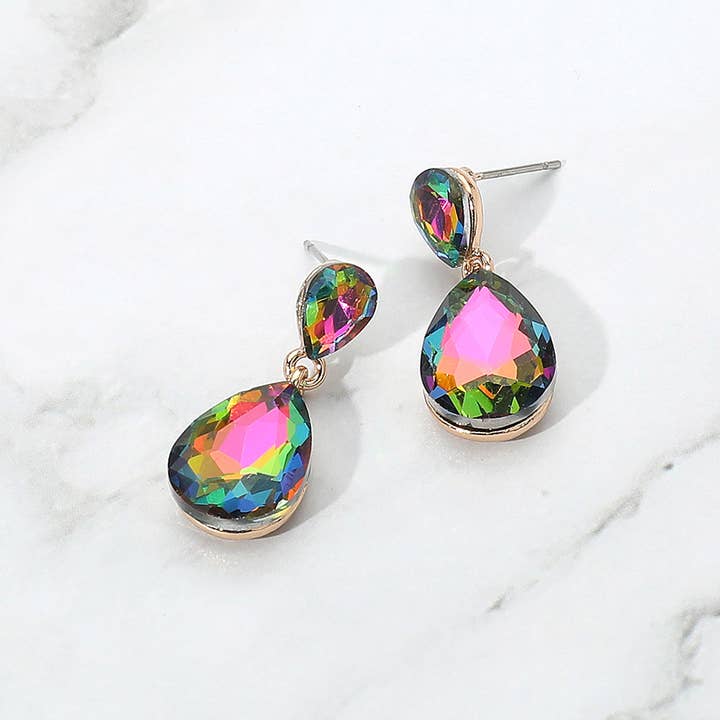 Sensibling Corp. - Wholesale Dangle earrings - Glass Crystal Teardrop Dangle Earrings20