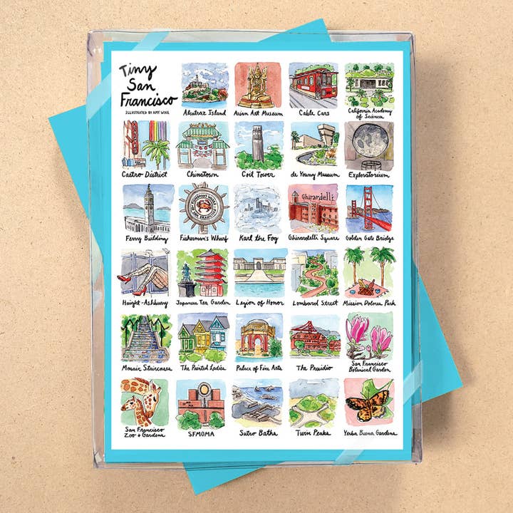 Allport Editions – Großhandel Briefpapier-/Postkarten-Set – Tiny Cities Kartenset-Serie - NEU für 4 Städte!3