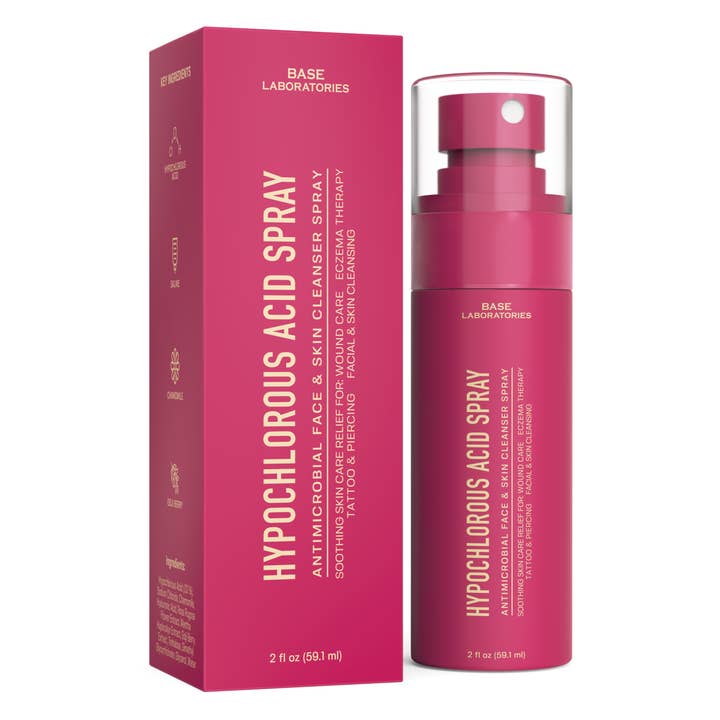 Base Laboratories - Wholesale First Aid Kit - HOCL Facial Spray - 2oz Hypochlorous Acid Toner Travel Size