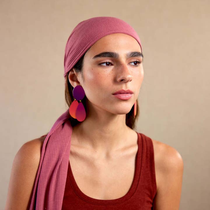 Peony Rib Knit Headwrap for wholesale by Fanm Djanm
