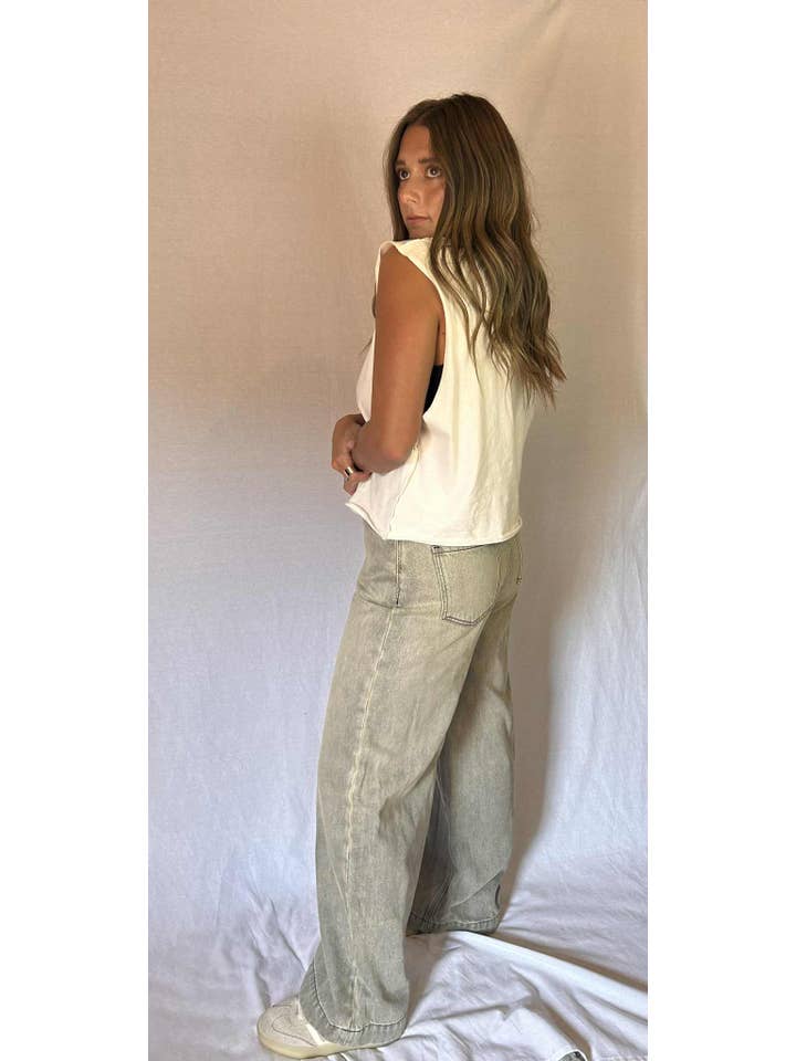 Billee' by Billie - Wholesale Jeans - Women's - Black Sand Wide Leg Jean