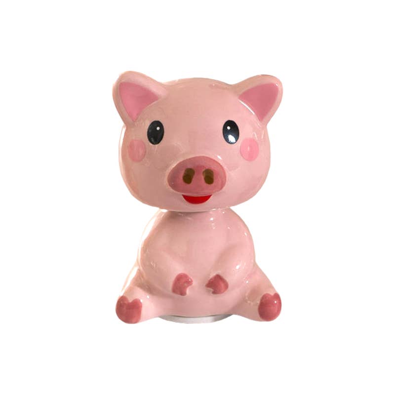 Urban Tokyo - Wholesale Decorative Figurine - 3 Inch Ceramic Pig Bobble Head