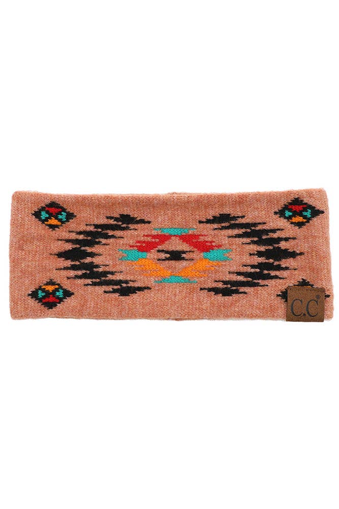 Hana – Bandana - Mulher por atacado – Envoltório de cabeça com padrão asteca macio CC4