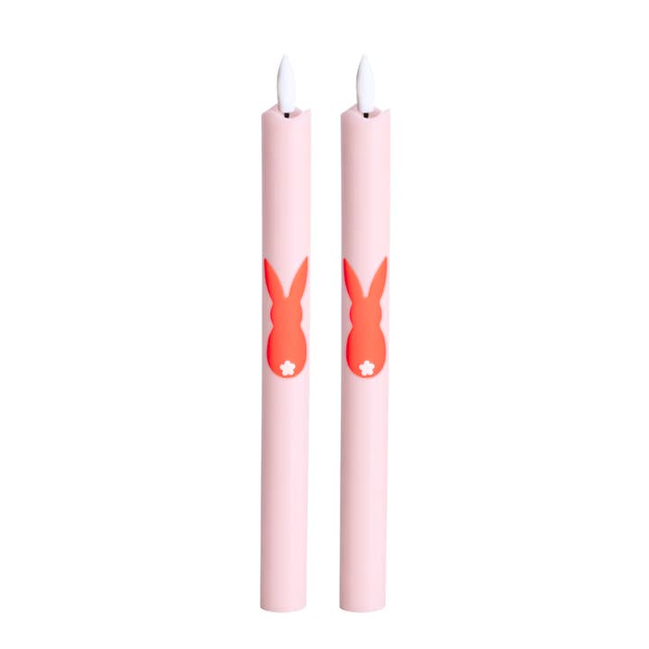 LED Pillar Candle Bunny Orange - Set of 2 for wholesale by Aifcandles