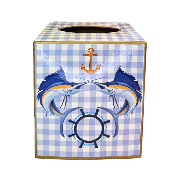 Paper Mache Kleenex Box, Sailfish with anchor&ships wheel and other Purchase Wholesale sailfish. Free Returns & Net 60 Terms on Faire trending on Faire.