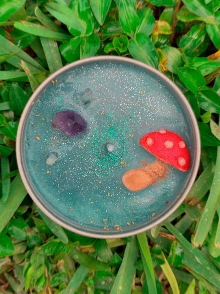 Enchanted Forest Crystal Candle for wholesale by Nizhoni Diosa Spirit