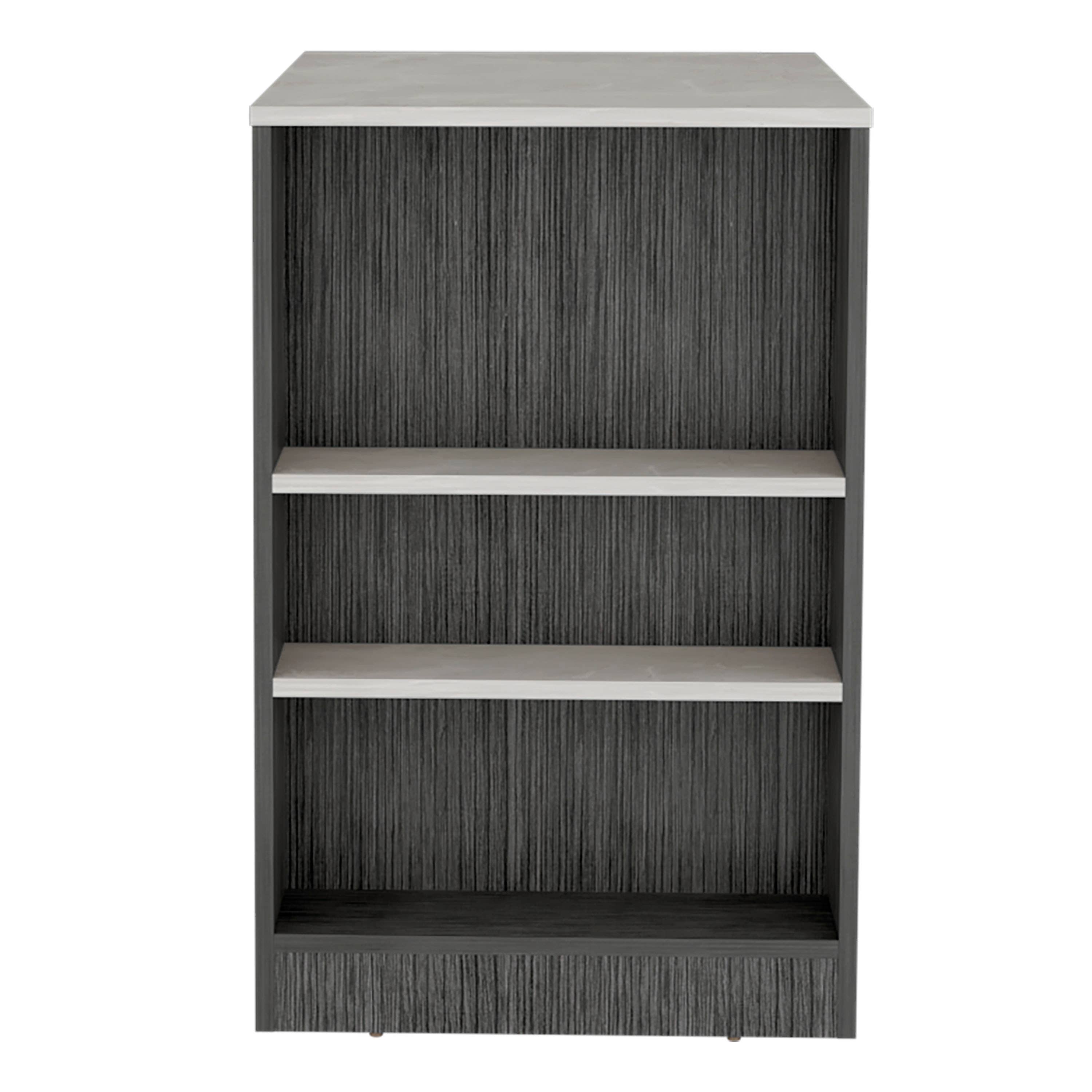 TUHOME FURNITURE – Organizador/armazenamento de cozinha por atacado – Portree Kitchen Island com prateleiras de 3 lados14