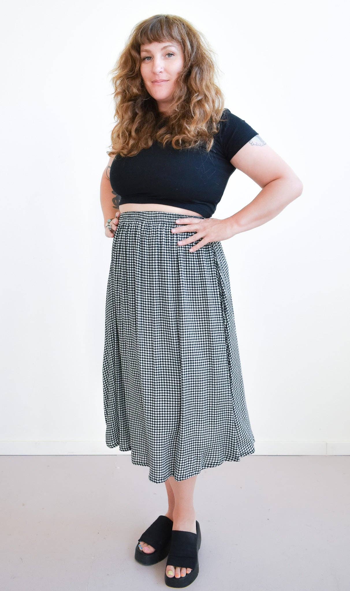 Altar - Wholesale Skirt - Women's - Eva Midi Gingham Skirt7