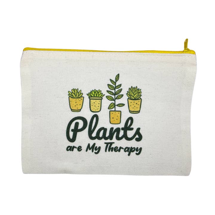 Sac Mini Toile "Les Plantes Sont Ma Thérapie" – 8x6 Pouces | Amoureux des Plantes pour la vente par Dirt Poor Designs