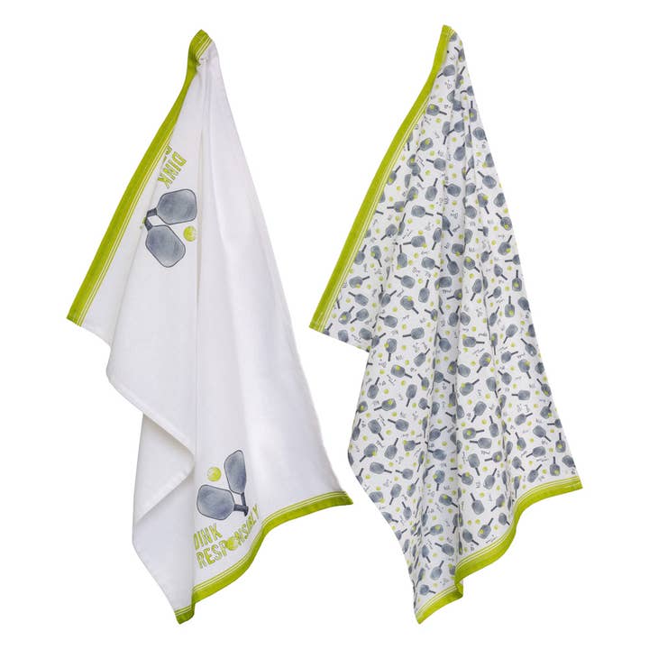 Pickleball 28" Cotton Tea Towels Set Of 2 for wholesale by Boston International