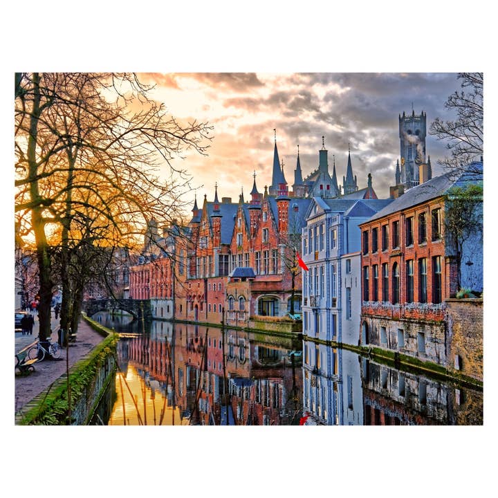 Puzzle Os Canais de Bruges, Bélgica 1500 peças por atacado de Wuundentoy