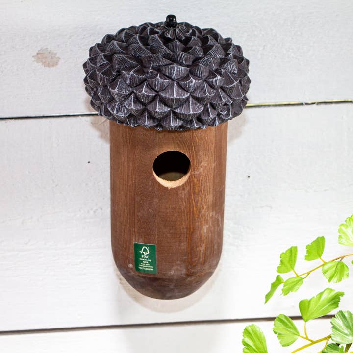 Antikas – Großhandel Vogelhäuser – Nistkasten. Eichelform. Vogel-Nisthilfe | Holz. Pvc. Braun |