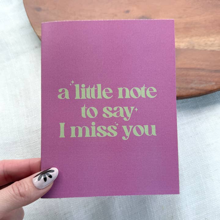 Big Moods - Wholesale Everyday Greeting Card - "A little note to say I miss you" Greeting Card2