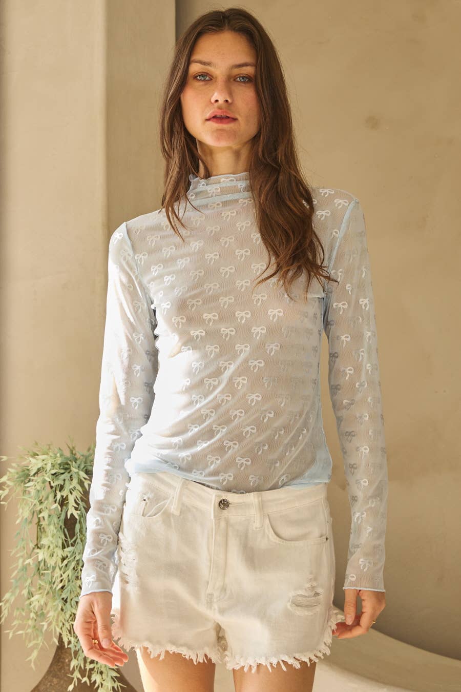 Oddi - Vendita all'ingrosso Top in maglia - Donna - Top Dolcevita in Rete Trasparente9