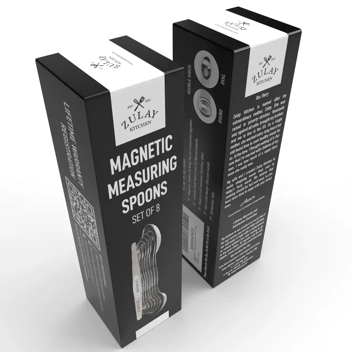 Zulay Kitchen – wholesale Måttsked – Stapelbara magnetiska skedar Set med 88