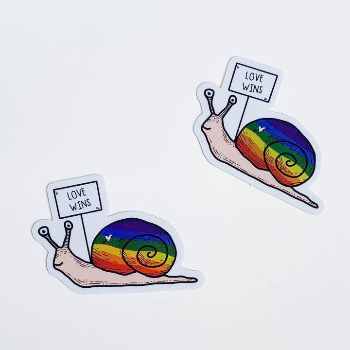 Adesivi con lumaca Love Wins per la vendita all'ingrosso da parte di Daisy Buffet