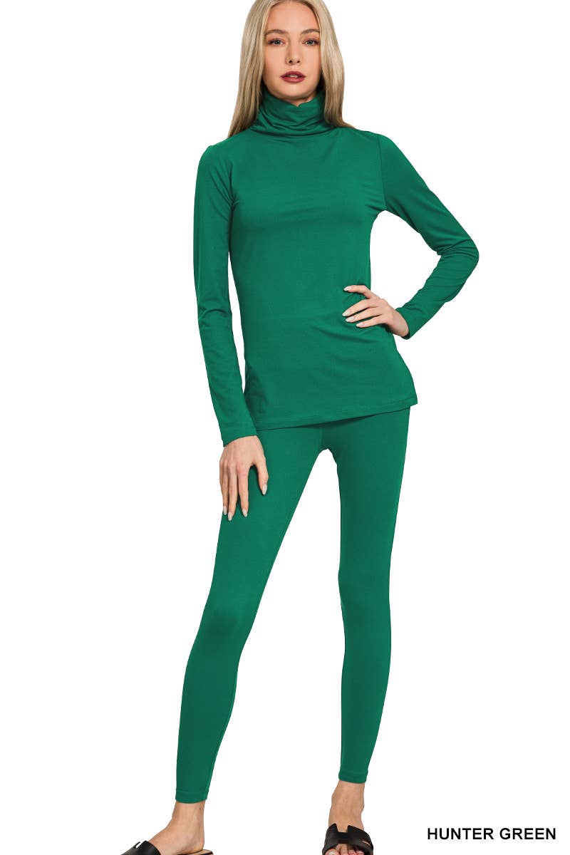 Vanilla Monkey – wholesale Lounge set – Women's – Brushed Dty Microfiber Mock Neck Top Leggings Set14