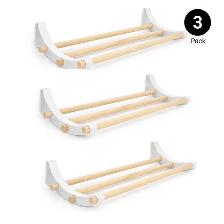 Système de stockage en rouleau pour panneau perforé PEGGY™ Professionnel – Kit de goujons robustes de 12” pour ruban, bande et stations d'expédition – Fabriqué aux États-Unis – Pack de 3 pour la vente par FLI Products