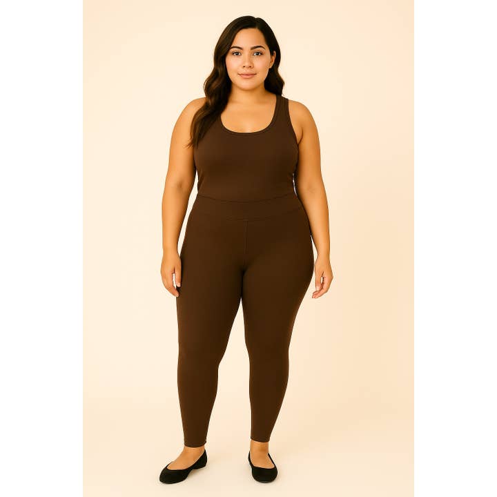 PLUS STRETCH JERSEY FULL LENGTH LEGGINGS for wholesale by Pinkbloom