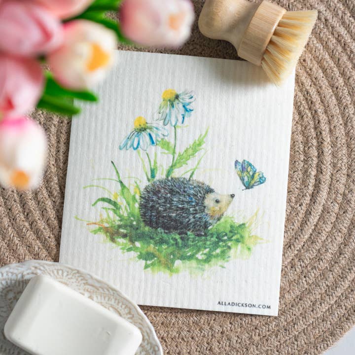 Alla Dickson Art - Wholesale Dishcloth - Hedgehog Dishcloth Hedgehog Swedish Dish Cloth Porcupine