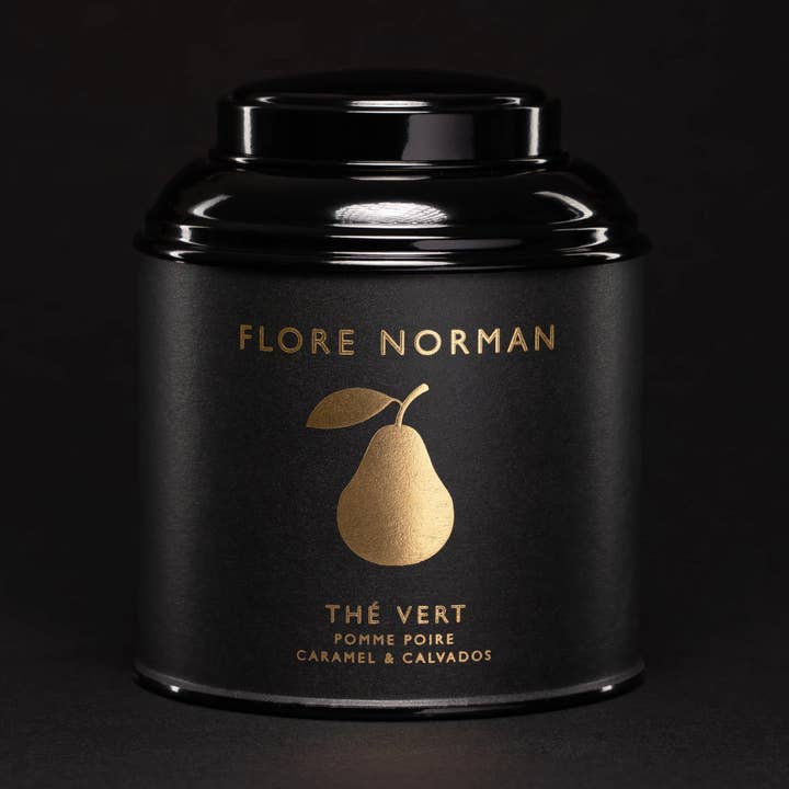 BIRNE - Grüner Tee mit Äpfeln, Birnen, Karamell und Calvados "Pays d'Auge" für den Großhandel von FLORE NORMAN