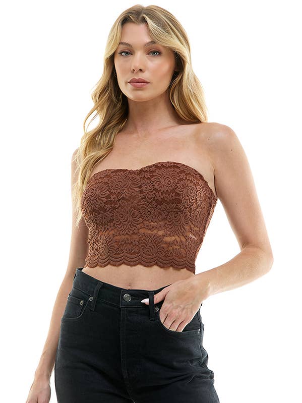 HAUT TUBULAIRE À OURLET FESTONNÉ AVEC ÉCHARPE pour la vente par ACOA COLLECTION