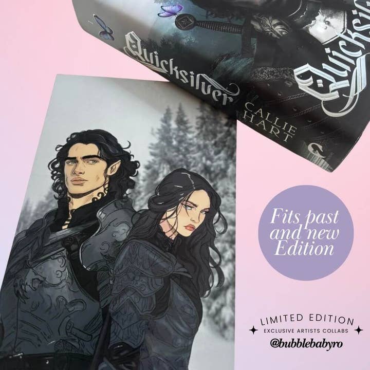 Quicksilver Book Overlay - Limited Edition Collab @bubblebabyro for wholesale by Bookish Queen