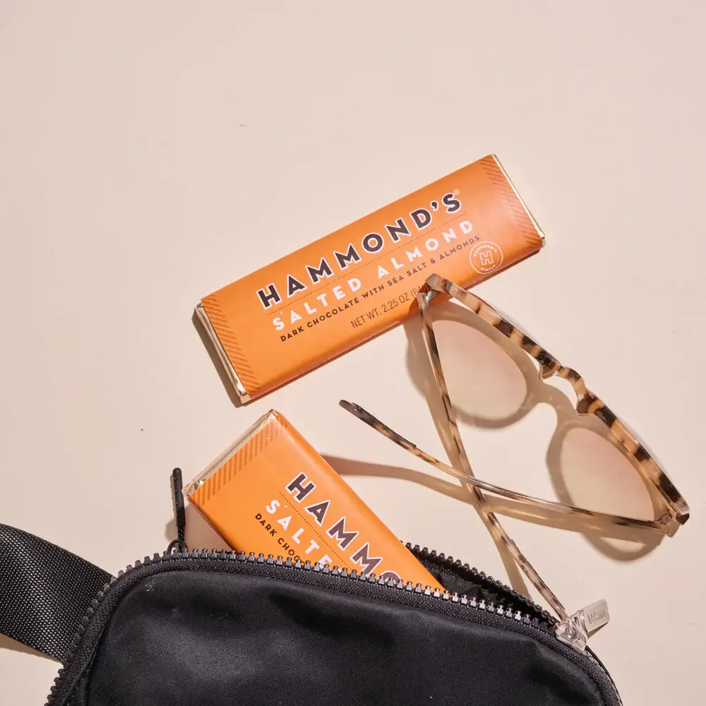 Hammond's Candies - Wholesale Chocolate Bar - Candy Bar - Dark Chocolate - Natural Salted Almond - 2.25 oz1