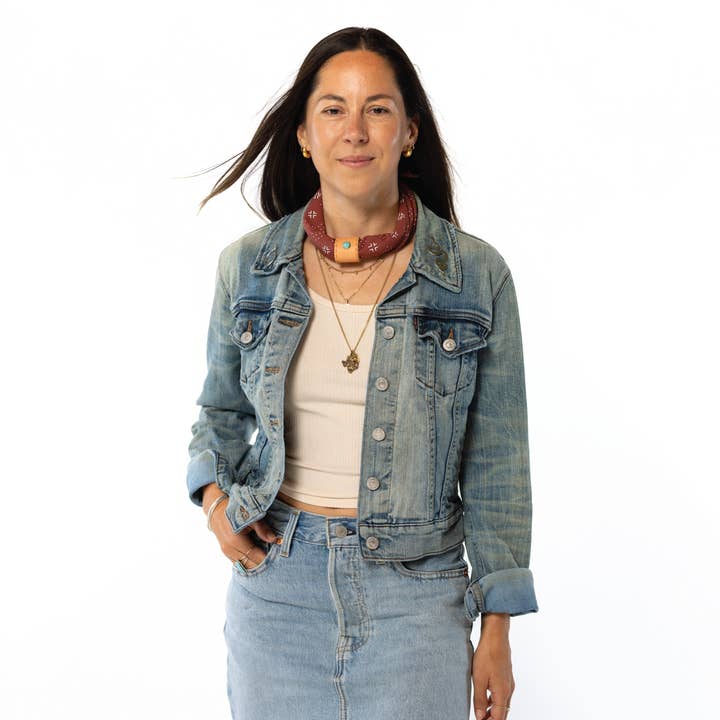 Jenni Earle – Bandana - Mulher por atacado – Bandana "Blaze A Trail" Heritage – Produzido Eticamente nos EUA3