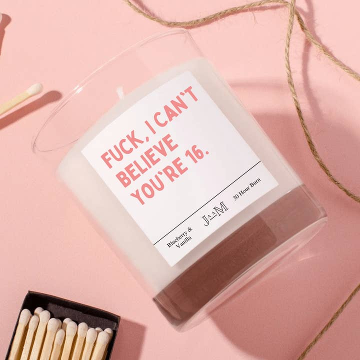 Vela de Aniversário de 16 Anos Para Ela Presente Engraçado de 16 Anos por atacado de JaaM