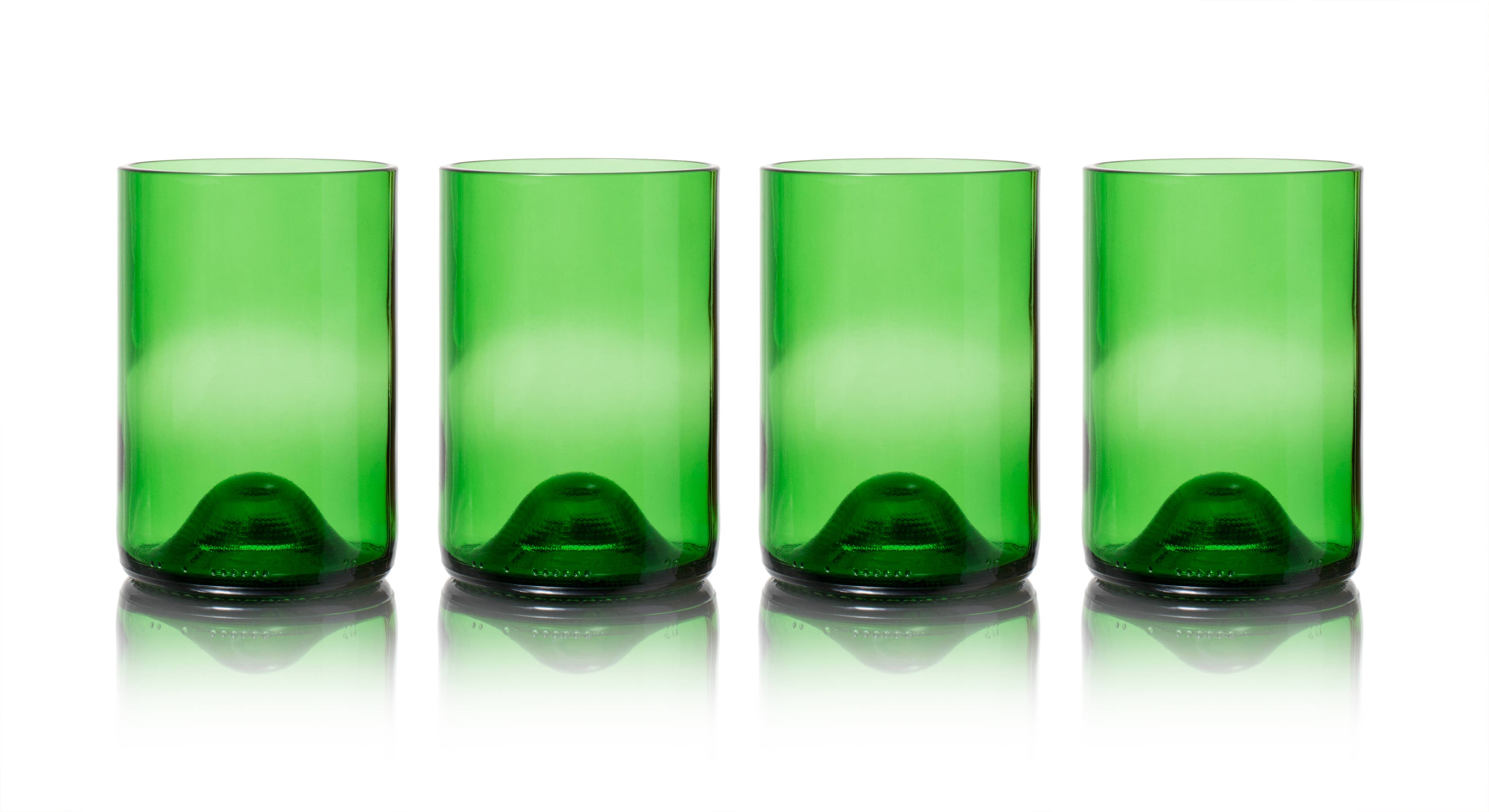 Rebottled - Wholesale Drinking Glass/Cup - Tumbler 4-pack - Green1