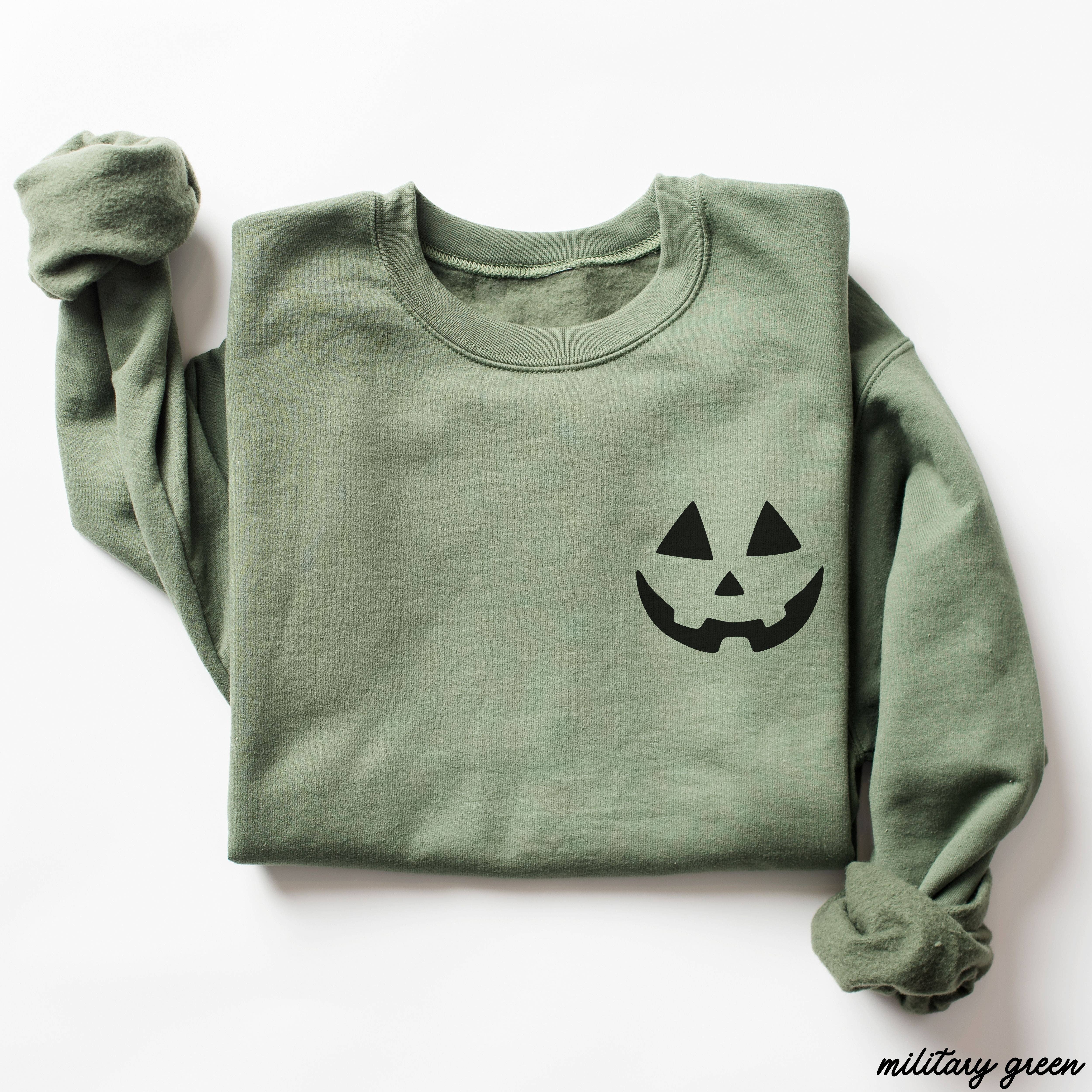 Chloe Vs Tank - Wholesale Graphic Sweatshirt - Unisex - Jack-O-Lantern Face Sweatshirt *5 Colors (S-3X)1