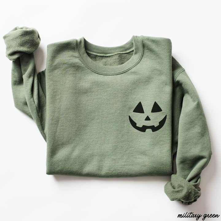 Chloe Vs Tank - Wholesale Graphic Sweatshirt - Unisex - Jack-O-Lantern Face Sweatshirt *5 Colors (S-3X)1