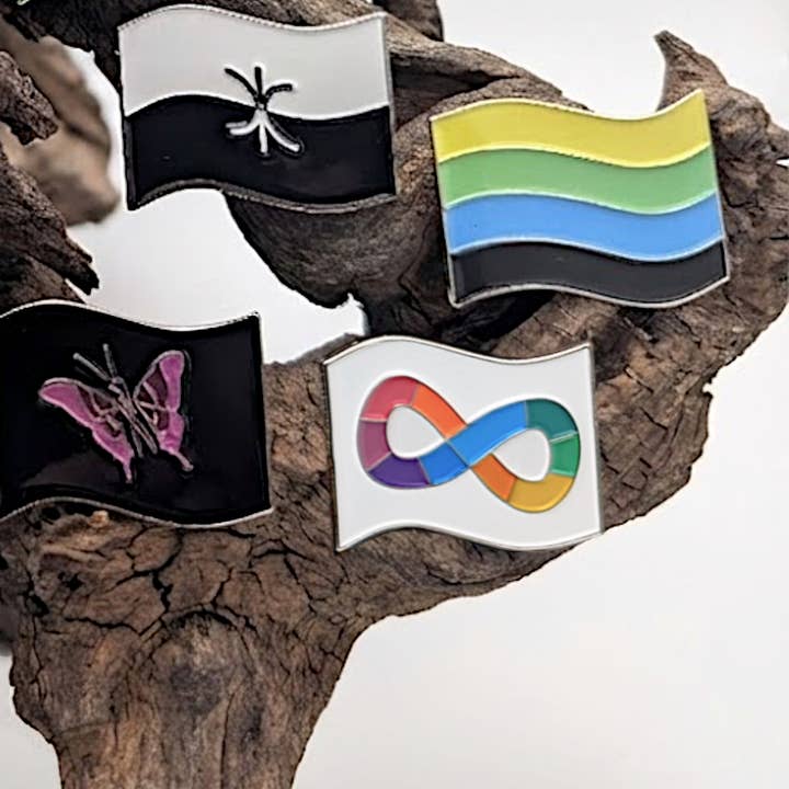 Neurodiversity Mosaic Pin - Neurodiversity Collection for wholesale by Ninja Ferret Art