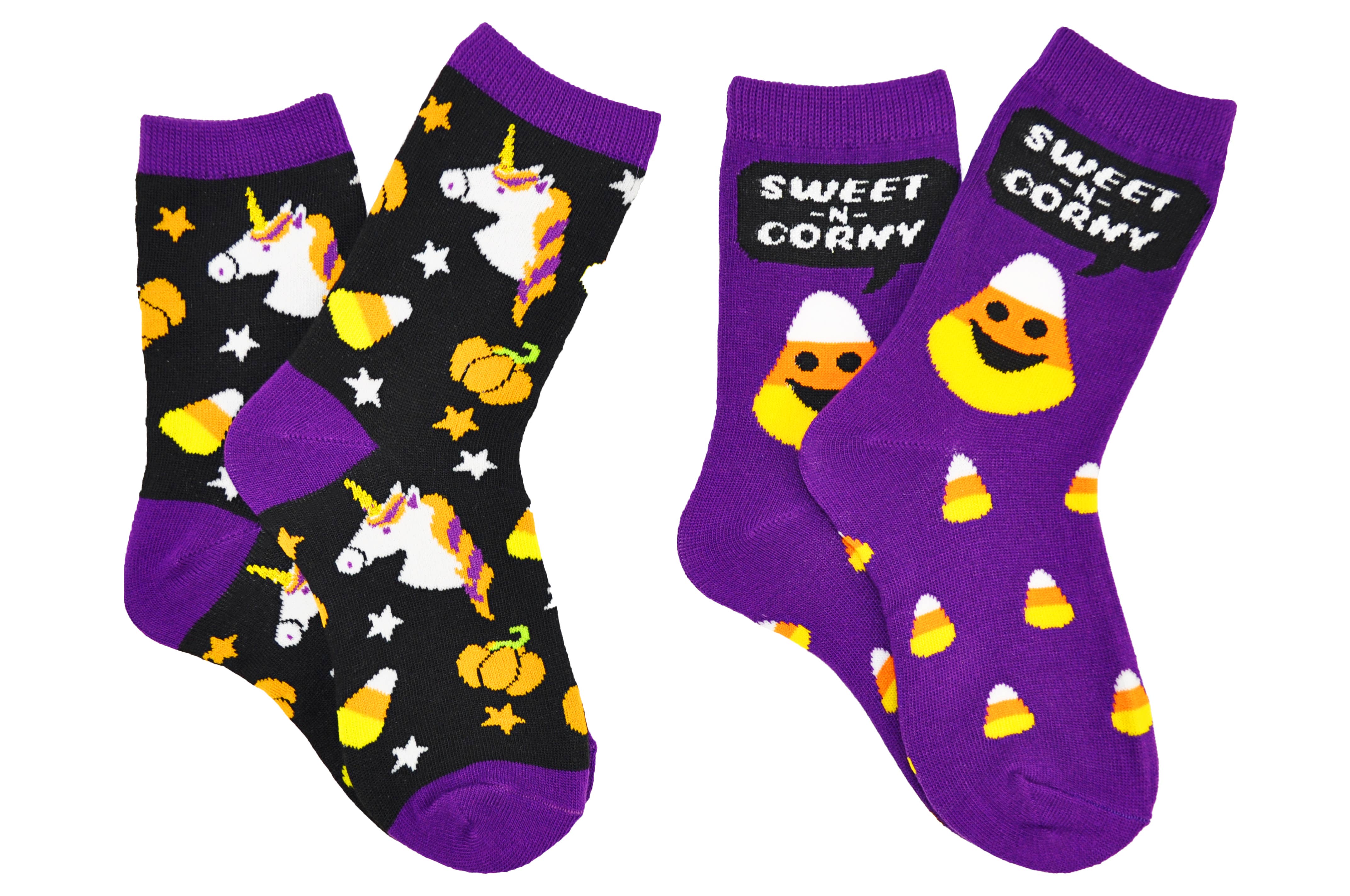 Everything Legwear - Wholesale Socks - Kids - Everything Legwear Girls Halloween 2 Pair Crew Socks0