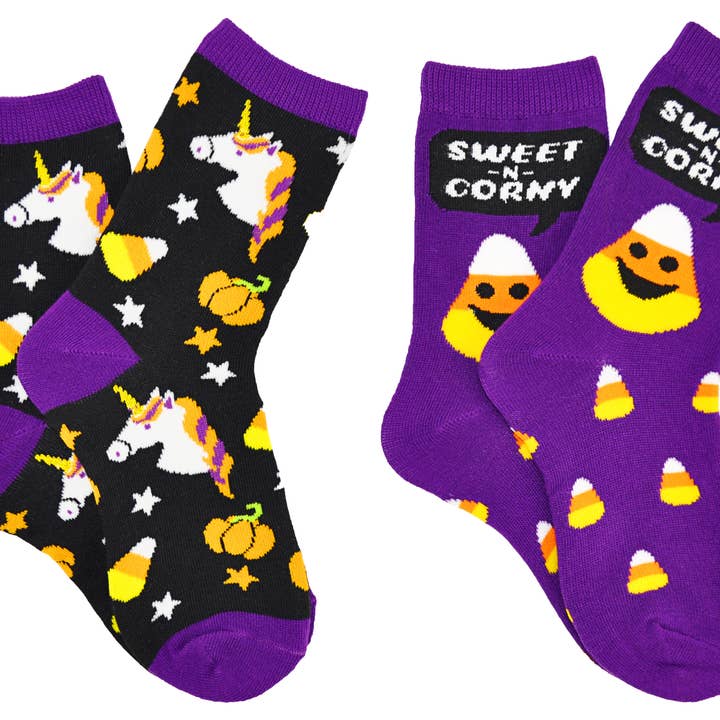 Everything Legwear - Wholesale Socks - Kids - Everything Legwear Girls Halloween 2 Pair Crew Socks0