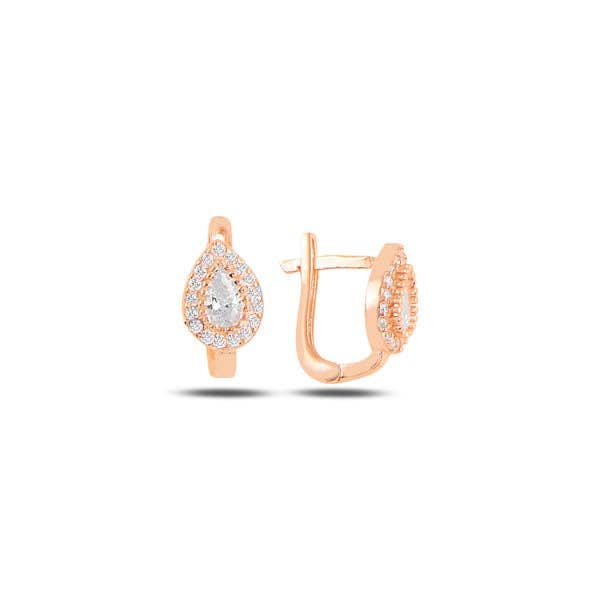 Rose Drop Stone J Earring for wholesale by Valubia