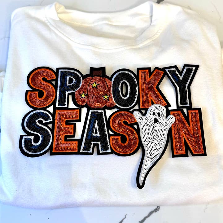 sequinandstiches - Wholesale Patch - Sequin Spooky Season Patch, Sequin Patch, Spooky Patch, Iron on Patch, Ghost Patch, Halloween Patch, Fall Patches, DIY Patch3
