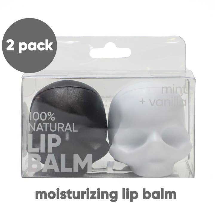 2 Pack Skull Lip Balm 100% Natural PEGGABLE for wholesale by Rebels Refinery