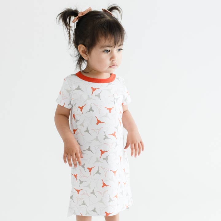 Lil' Longhorn Short Sleeve Nightdress for wholesale by Magnolia Baby